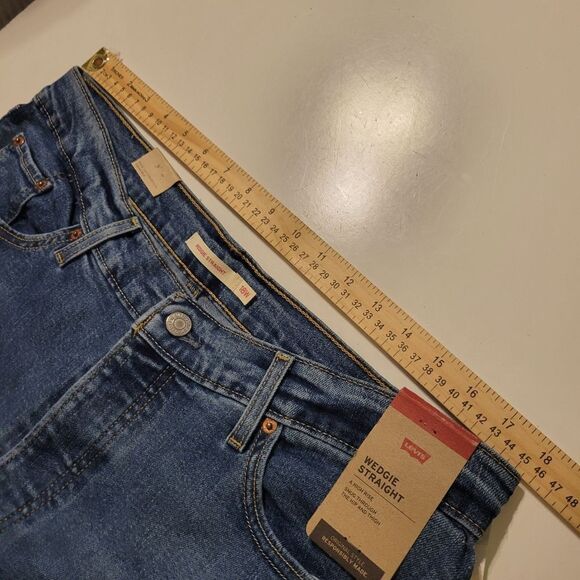 NEW 18W LEVI'S WEDGIE STRAIGHT LEG HIGH RISE BUTTON DENIM JEANS 18 W NWT - Picture 5 of 16